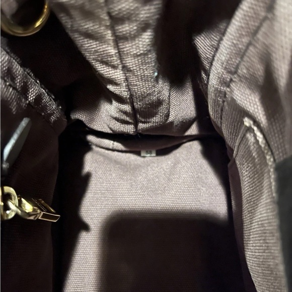 PRADA Canapa Taupe Canvas Tote Bag - Picture 7 of 8